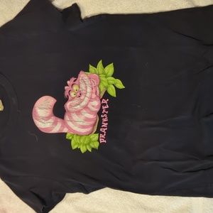 Black T-shirt with Cheshire Cat